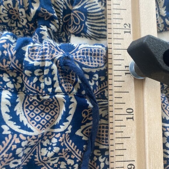 Anthropologie Roller Rabbit Culotte Womens Large Blue Yarella Flounce Pants Boho - Picture 12 of 15